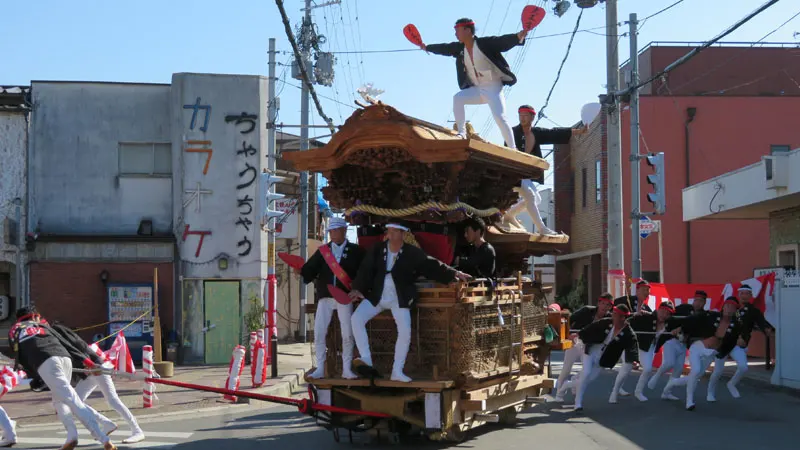 八田荘で曳かれていた西町のだんじり