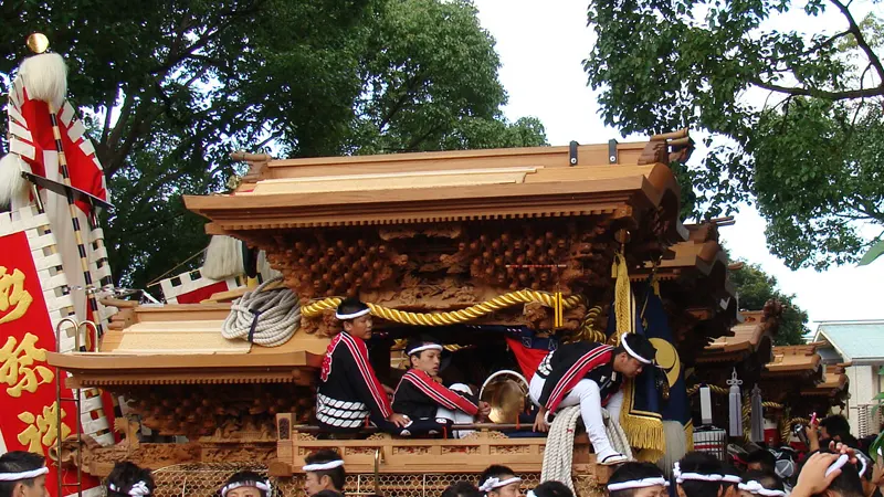 津久野だんじり祭り踞尾神社宮入